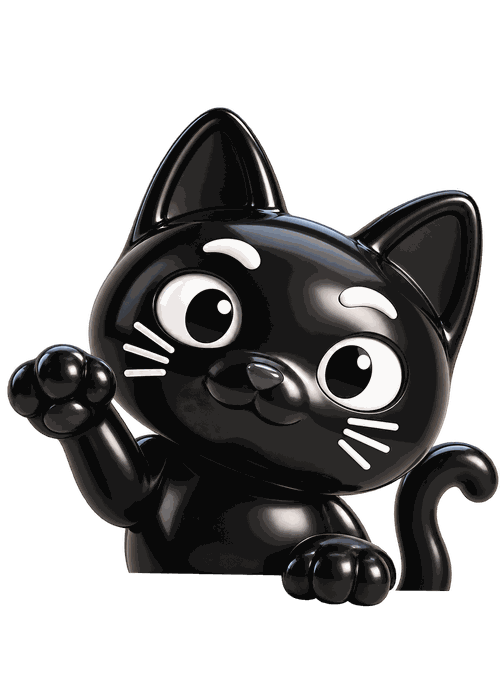 DAMIAO black cat mascot