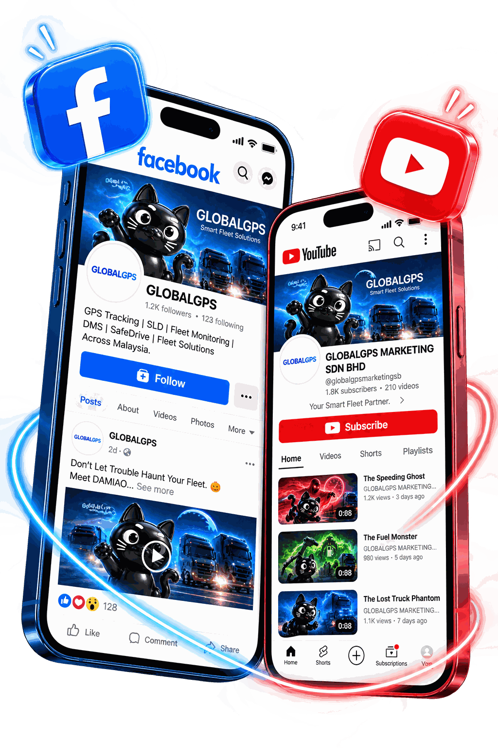Facebook and YouTube Phone Preview