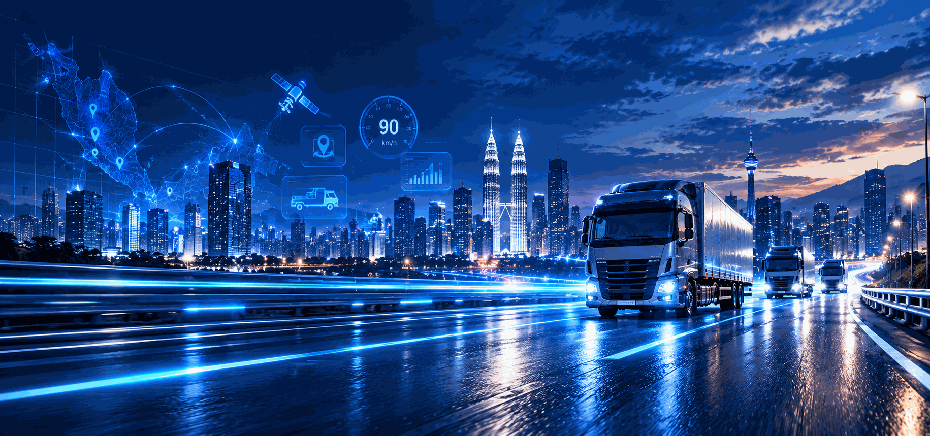 GLOBALGPS smart fleet commercial vehicle background