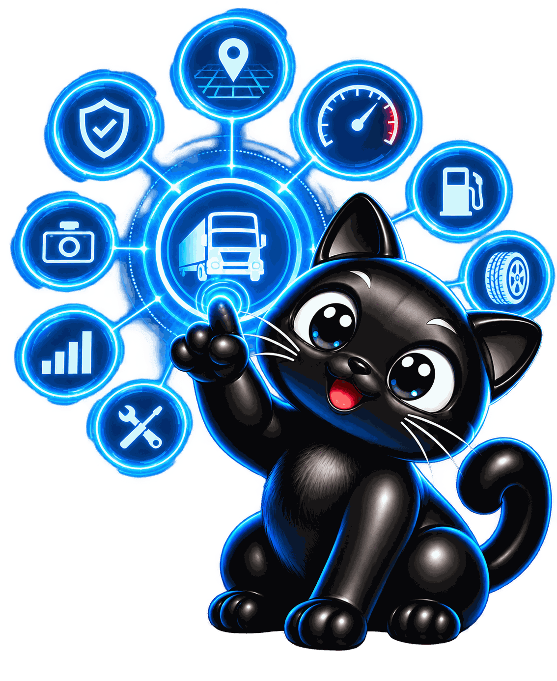 DAMIAO black cat mascot