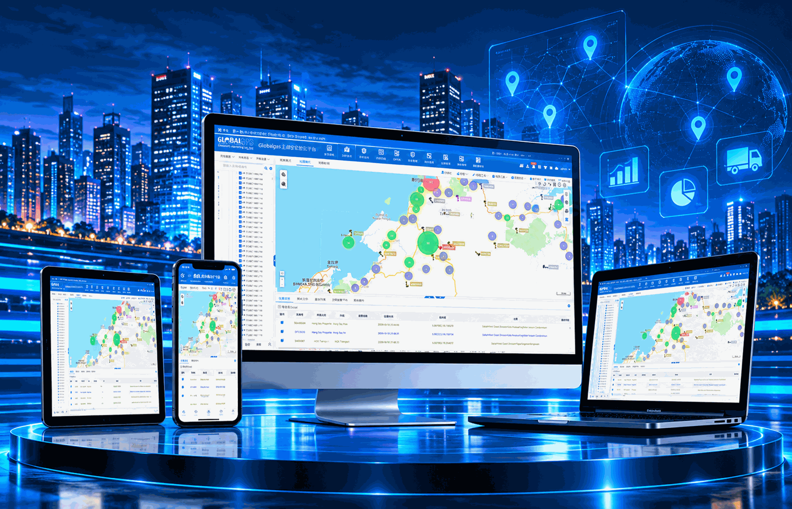 GLOBALGPS fleet management software dashboard