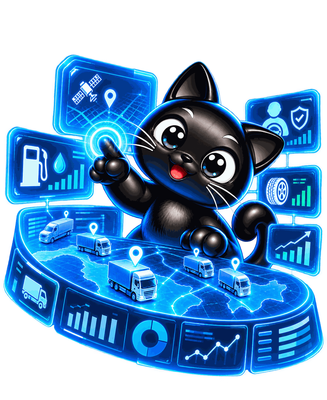 DAMIAO black cat fleet mascot