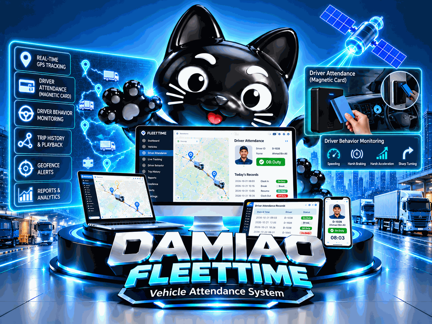 DAMIAO FleetTime+ fleet time management