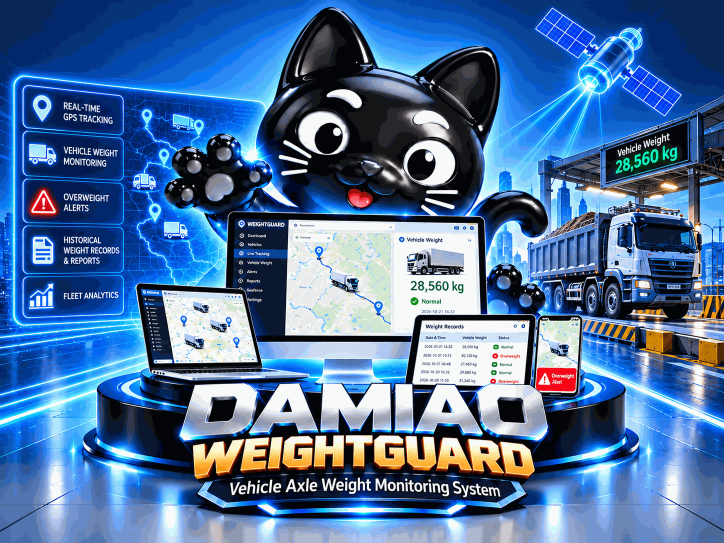 DAMIAO WeightGuard+ vehicle weight monitoring