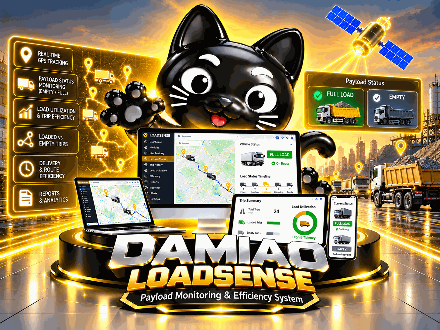 DAMIAO LoadSense+ payload efficiency