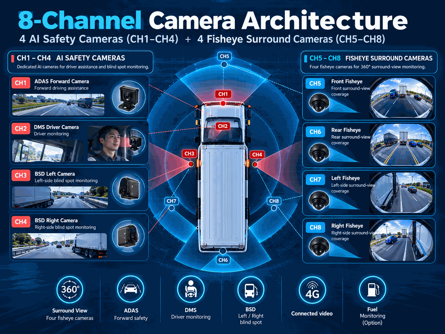 DAYAO 8 Channel Camera Installation Diagram
