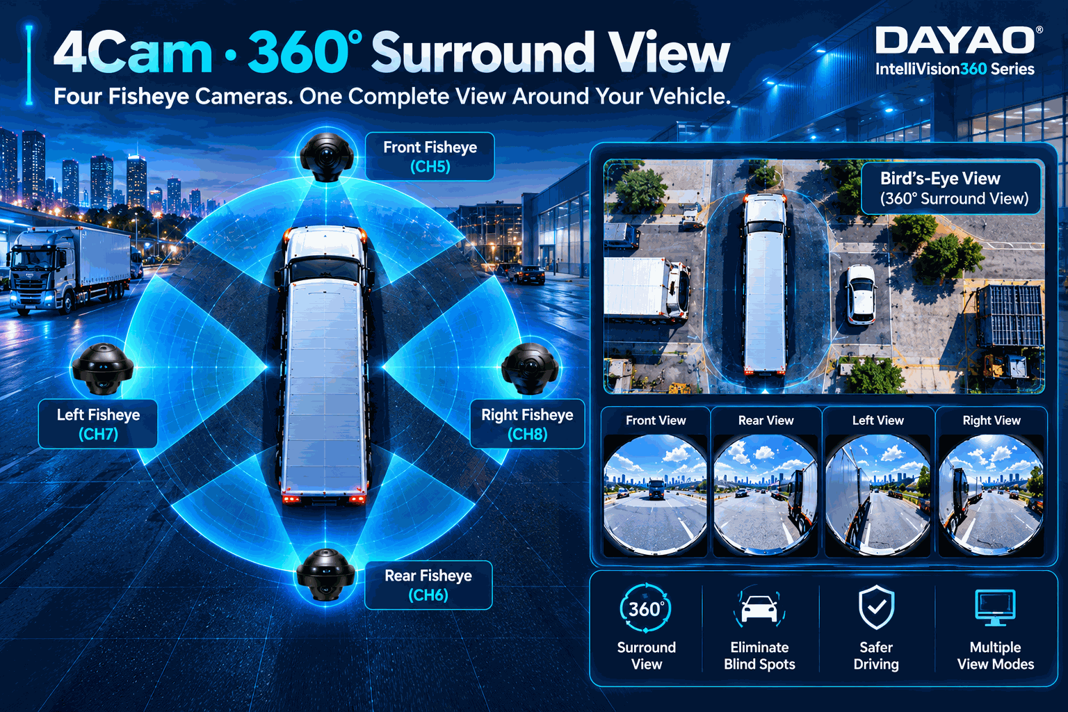 DAYAO Four Camera Surround View