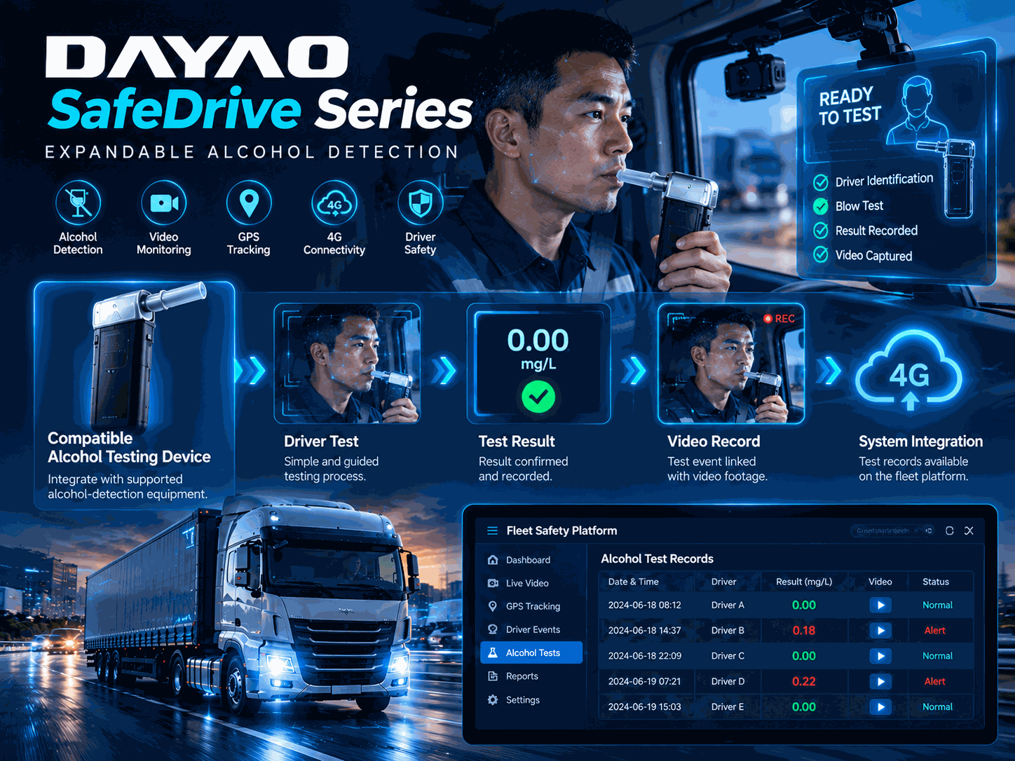 DAYAO Expandable Alcohol Detection