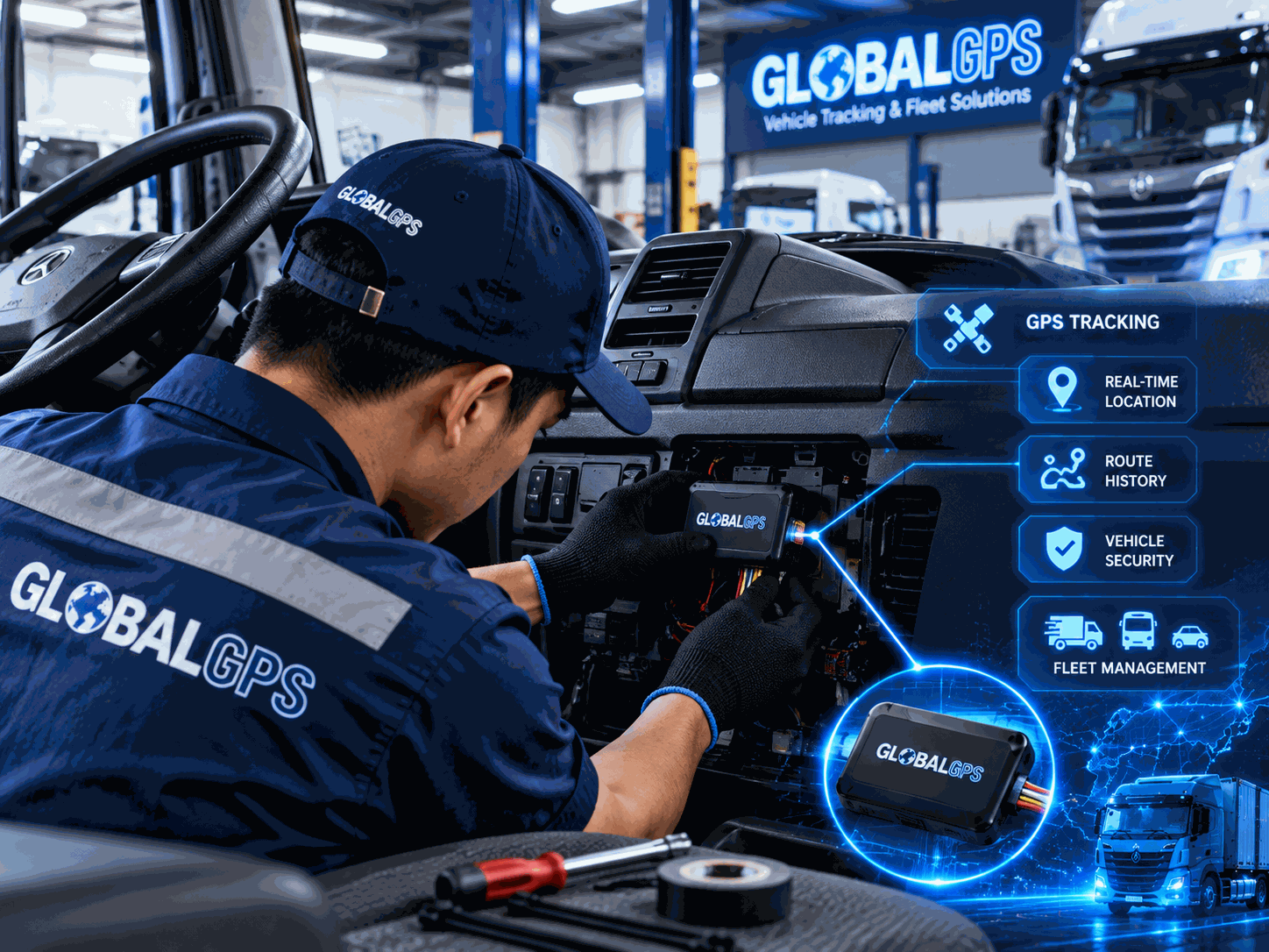 GPS tracking installation