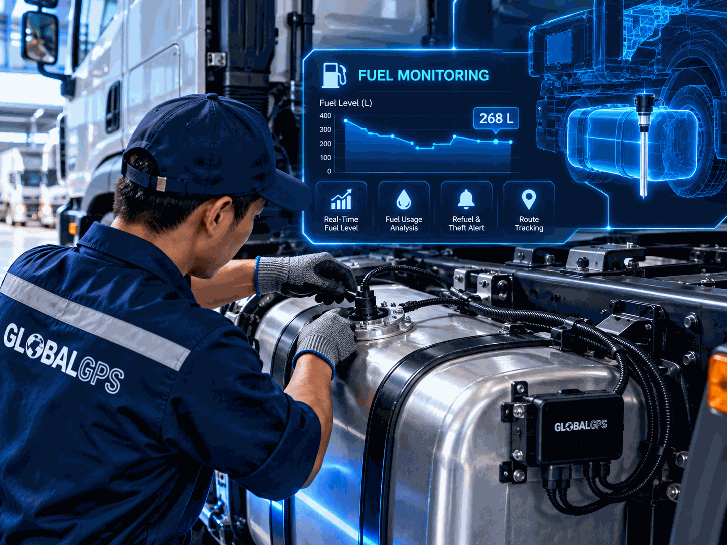 Fuel monitoring installation