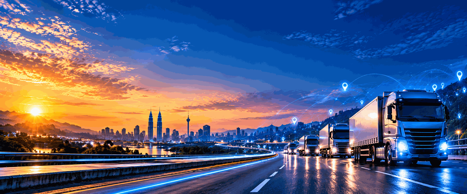 Malaysia smart fleet highway background
