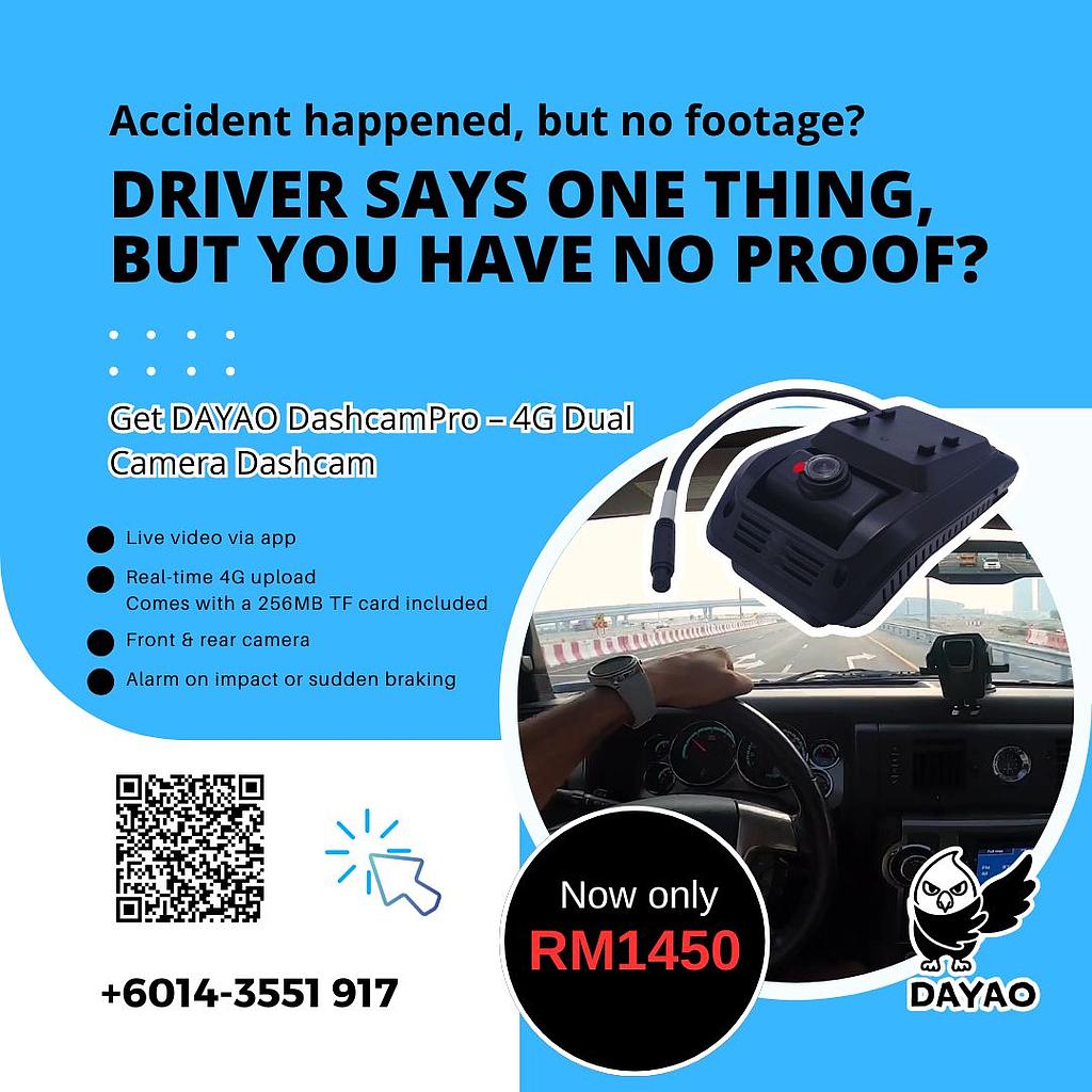 DAYAO DASHCAM PRO 5-YEAR PLAN (12MTH HISTORY)